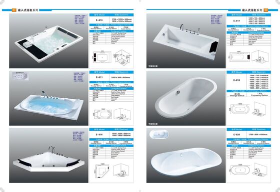 Rectangular Jacuzzi Tub For Hotel Bathroom Sanitary Wares