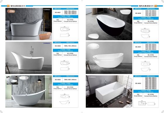 Sleek Design Concealed Bathtub Round Jacuzzi Tub Acrylic For Body Rejuvenating