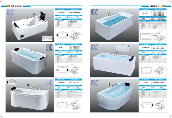 Contemporary Hydromassage Jacuzzi Tub 620mm Height  For Relieve Stress