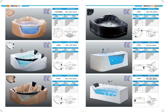 Customizable Contemporary Corner Massage Bathtub Air Massage Bathtub Eco Friendly