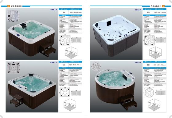 Contemporary Hydromassage Jacuzzi Tub 620mm Height  For Relieve Stress