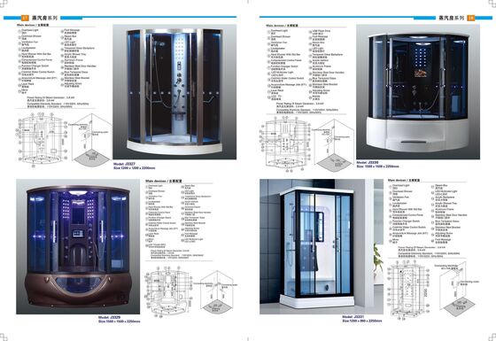 Polished Finish Steam Shower Cabinet Hydromassage Shower Cabin Multifunctional