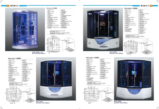 2150mm Height Steam Bath Shower Cabin Bathroom Sanitary Wares 2.8KW