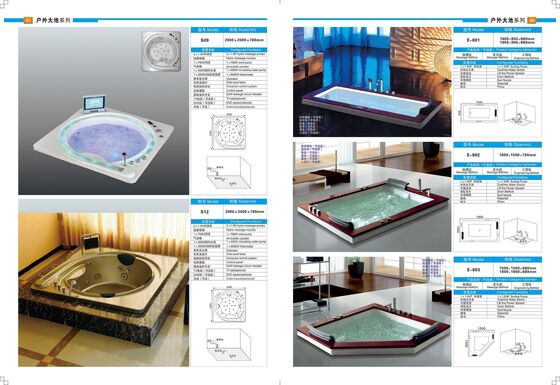 Polished Whirlpool Massage Bathtub Bathroom Sanitary Wares Anti Bacterial