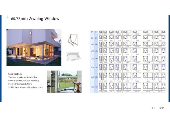 UV Protection Aluminium Double Glazed Windows With Flyscreen Customizable