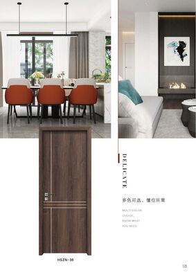 Customized WPC Interior Door With PVC Film For Office Building Sports Venues And More