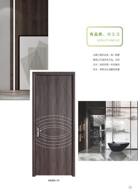 45mm Heat / Sound Resistant Toilet WPC Bathroom Doors With 180mm Frame