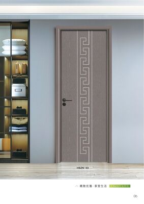 Customized WPC Interior Door With PVC Film For Office Building Sports Venues And More