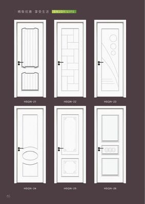Customized Color Interior WPC Door White Wpc Door MouldProof Durable