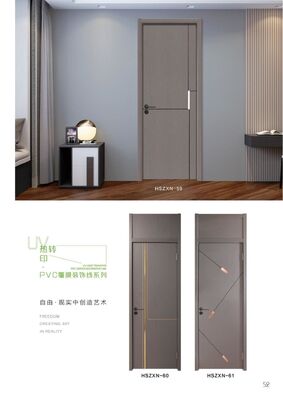 Customizable Interior WPC Door With 60mm Door Frame Line Fire Retardant