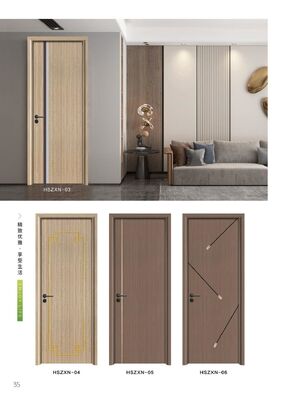 Modern Swing Interior WPC Door With Customized PVC Film 2500mm*1100mm