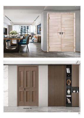 Customizable Eco Friendly Solid WPC Door With Wood Grain Veneer Anti Termite