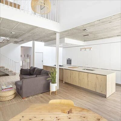 Multifunctional White Kitchen Cabinet Diningroom Cabinets Wear Resistance