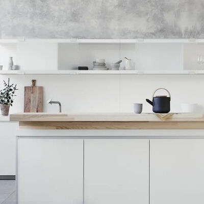 Customized Size White High Gloss Kitchen Cabinet Modern Style Kitchen Cabinet Exquisite