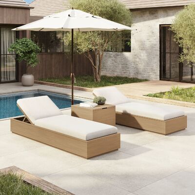 Minimalist Outdoor Chaise Lounger Modern Deck Furniture UV Protection