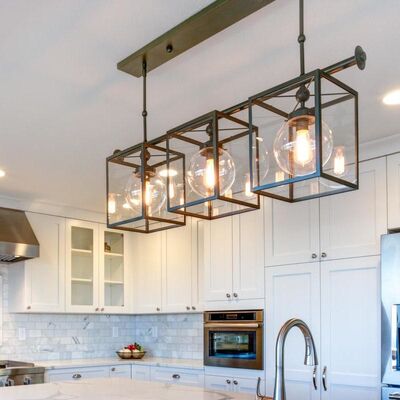 Dining Room 3 Light Pendant Adjustable Voltage 110-240V Dining Table Drop Lights