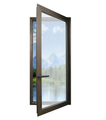 Rustic Modern Aluminum Windows Residential With Tempered Glass Customizable Design