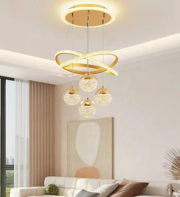 Trendy LED Living Room Ceiling Lights Chandeliers With Energy Saving Bulbs