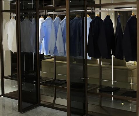 Easy To Clean Glass Bedroom Wardrobes Modern Wardrobe Closet Exquisite Design