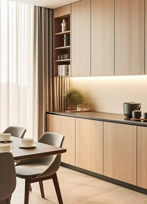 Sleek Elegant Design Modern Indoor Furnitures Residential Custom Cabinets