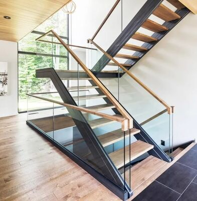 Premium Glass Metal Railing Stainless Glass Handrail Abrasion Resistance