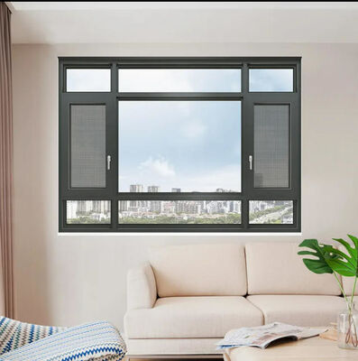Stainless Steel Hardware Modern Aluminum Window For Insect Control With Acrylic Material Customized Color