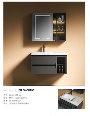 Water Resistant Bathroom Sanitary Wares with LED Mirror for Hotels