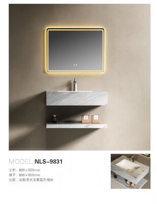 Modern Double Bowl Bathroom Sink with 304 Stainless Steel Bracket