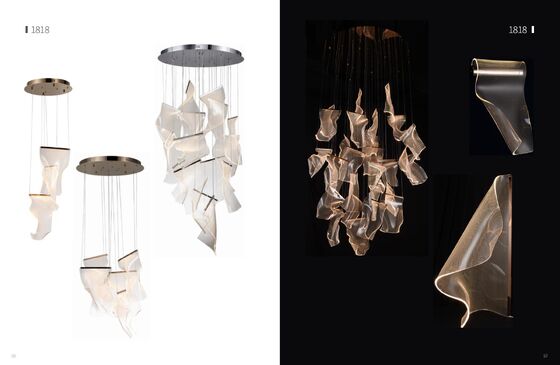 Modern LED Ceiling Light with Crystal Glass Shade for Living Room