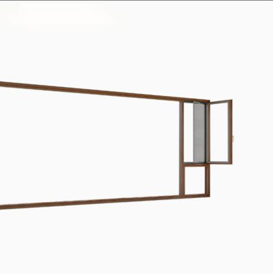 Modern Aluminum Window with Stainless Steel Flynet for Residential and Commercial Buildings Featuring Tempered Glass