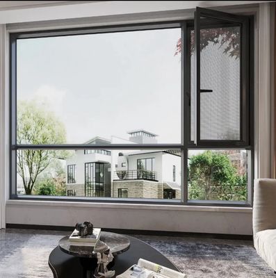 Customized Color Modern Aluminum Sliding Window with Acrylic Material and Roller Blind Curtain Type