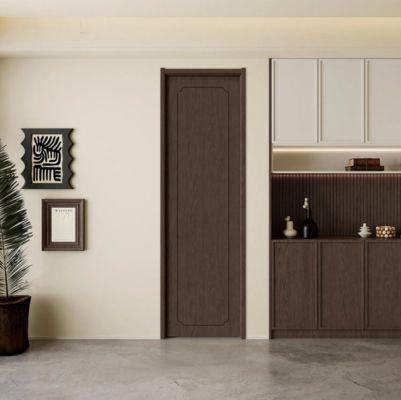 Vintage Style WPC Door For Supermarket And Kitchen With Left Or Right Handle Position And 700-1100mm Width