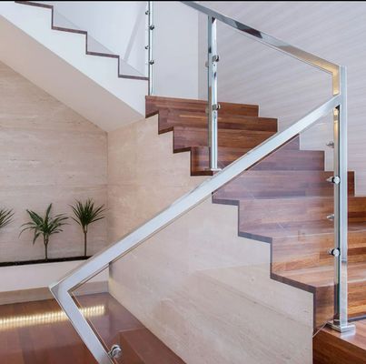 Wood And Glass Steel And Glass Handrail Perfect For Pastoral And Simplicity Design Styles