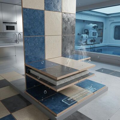 High Durability Ceramic Tiles with Excellent Insulation for Versatile Application in Diving Rooms and Kitchens