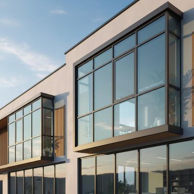 Customizable Modern Aluminum Window with 40dB Sound Insulation and Thermally Broken Frame for Energy Efficiency