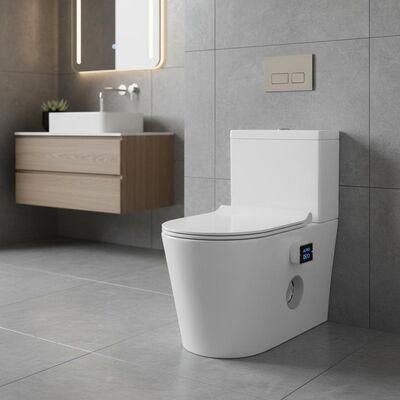 Modern Bathroom Sanitary Wares with Automatic Deodorization Glossy Finish and 5-Year Warranty