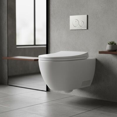 Wall-mounted Toilet with Automatic Deodorization and Dual Flush for Easy Wall-mounted Installation