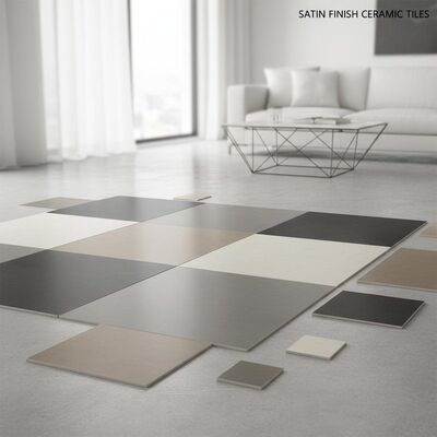 Satin Finish Ceramic Tiles in Various Sizes Offering Scratch Resistant Surface for Modern Interiors