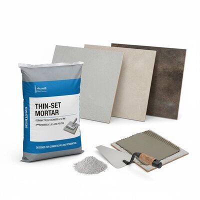 Thin-set Mortar Ceramic Tiles Thickness 6-12 Mm Approximately 2.5-3.5 Kg Per Tile Designed for Commercial and Residential