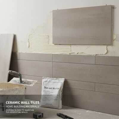 Ceramic Wall Tiles Home Building Materials Thin-set Mortar Or Adhesive Installation Method Durable and Easy to Maintain for Residential Walls