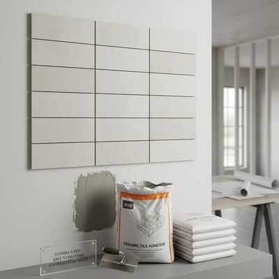 Ceramic Wall Tiles Home Building Materials Thin-set Mortar Or Adhesive Installation Method Durable and Easy to Maintain for Residential Walls
