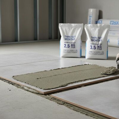 Thin-set Mortar Ceramic Tiles Thickness 6-12 Mm Approximately 2.5-3.5 Kg Per Tile Designed for Commercial and Residential