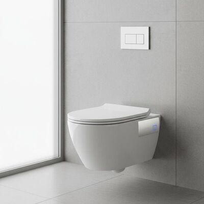 Ceramic Sanitary Ware with Automatic Deodorization 304 Stainless Steel Bracket and Glossy Finish for Modern Bathrooms