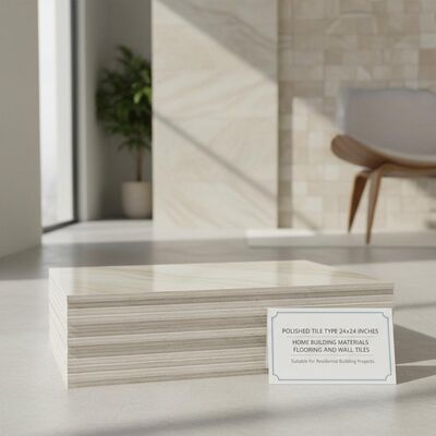 Polished Tile Type 24x24 Inches Home Building Materials Flooring and Wall Tiles Suitable for Residential Building Projects