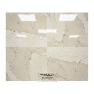 Polished Tile Type 24x24 Inches Home Building Materials Flooring and Wall Tiles Suitable for Residential Building Projects