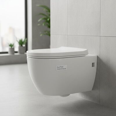 Wall-mounted Toilet with Automatic Deodorization and Dual Flush for Easy Wall-mounted Installation