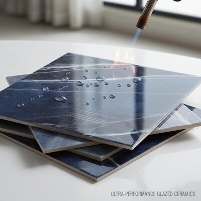Glazed Ceramic Tiles with Water Absorption Under 0.5% Non-combustible Fire Resistance and Scratch Resistant Surface
