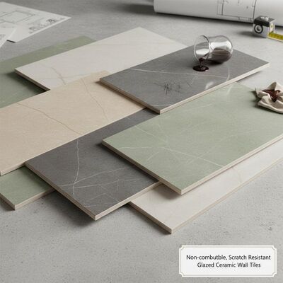 Non-combustible Scratch Resistant Stain Resistant Glazed Ceramic Wall Tiles for Home Building