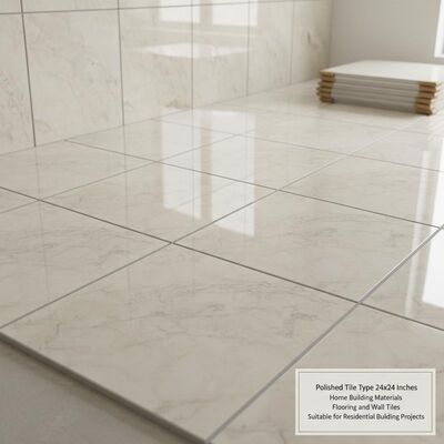 Polished Tile Type 24x24 Inches Home Building Materials Flooring and Wall Tiles Suitable for Residential Building Projects