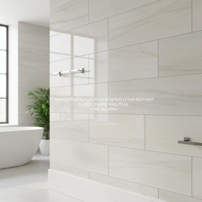 Non-combustible Scratch Resistant Stain Resistant Glazed Ceramic Wall Tiles for Home Building